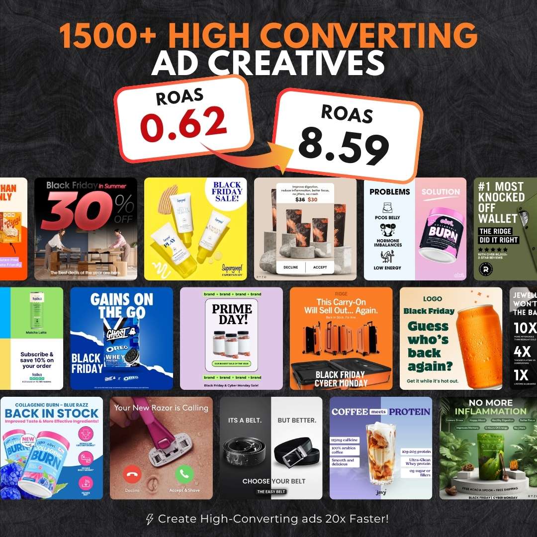 1.500+ High-Converting Facebook & Instagram Ad Templates Bundle