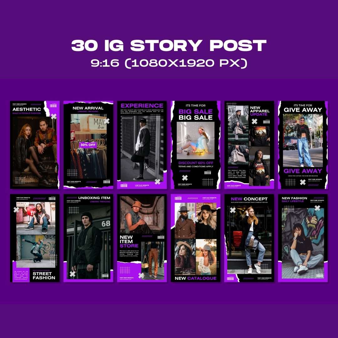 120 Fashion Purple Instagram Post - Social Media Canva Template