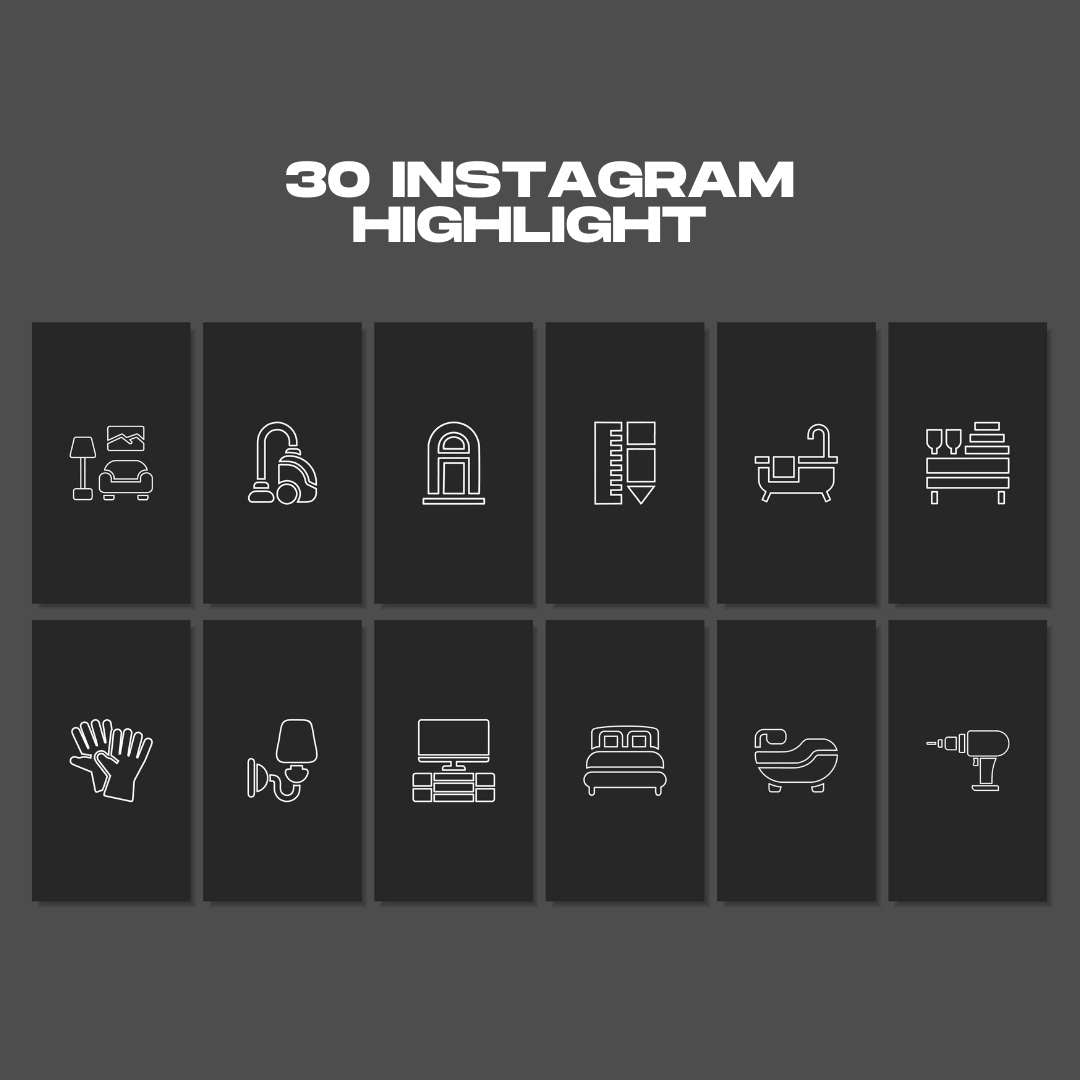 120 Interior Black Instagram Post - Social Media Canva Template