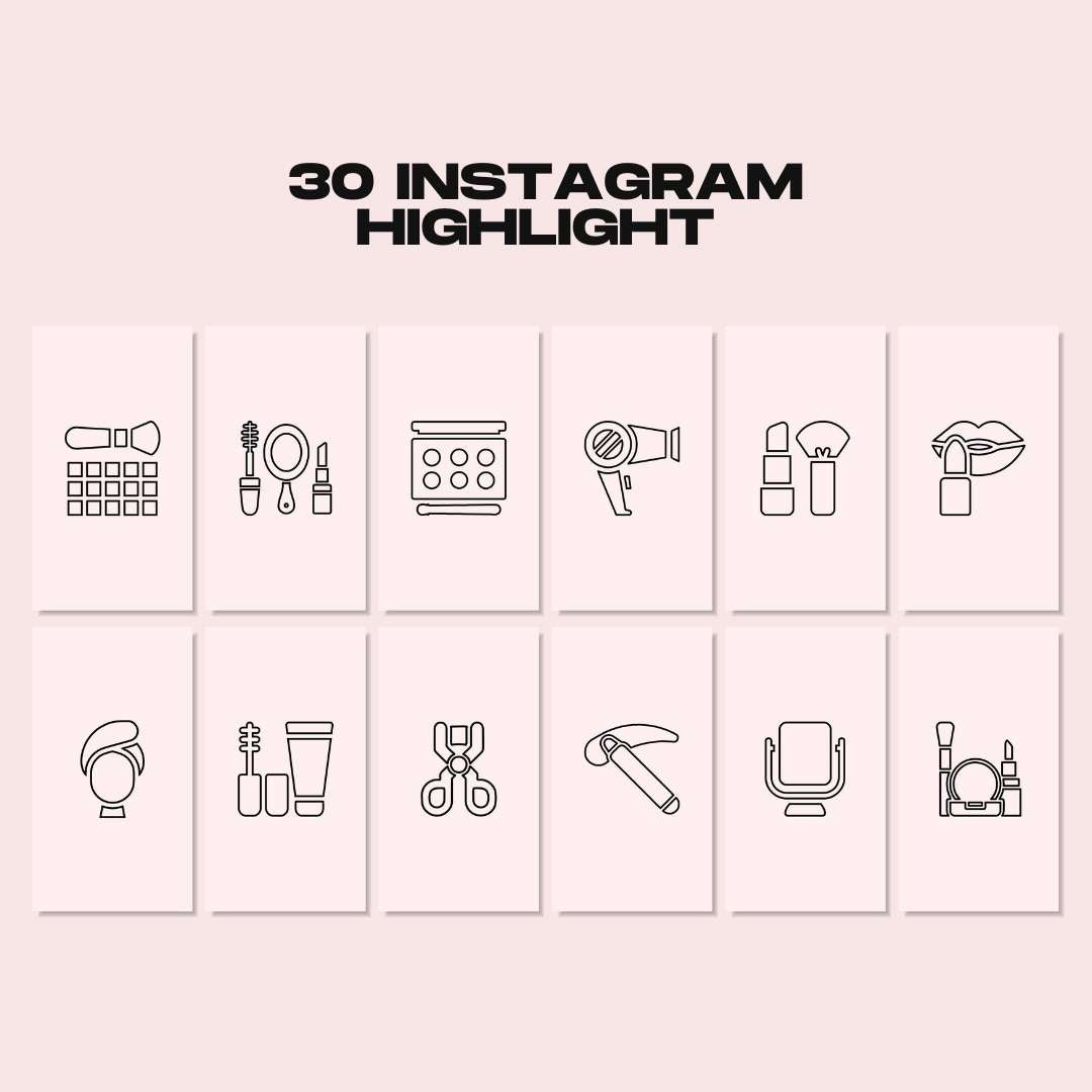 120 Pink Make Up Instagram Template – Editable Social Media Canva Pack