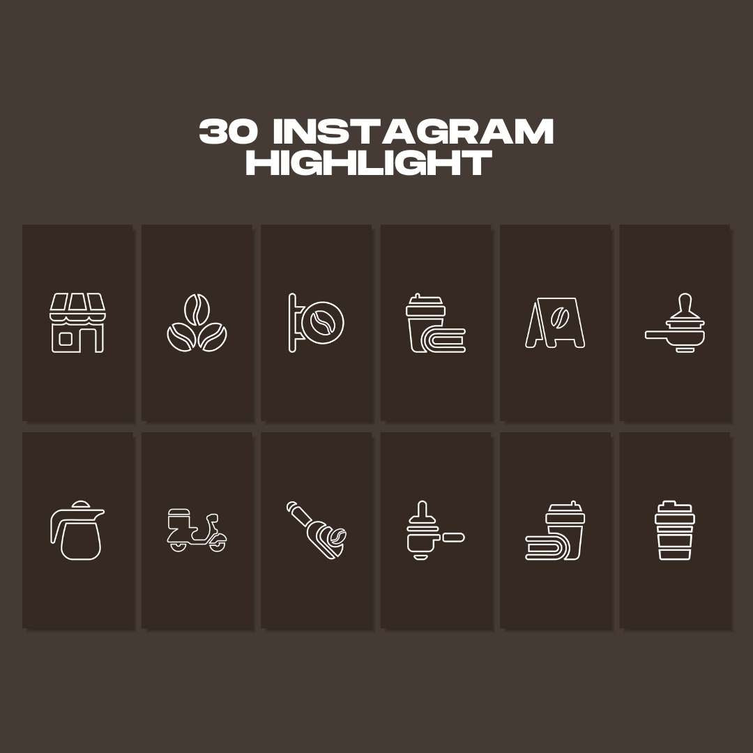 120 Coffee Shop Brown Instagram Post - Social Media Canva Templates