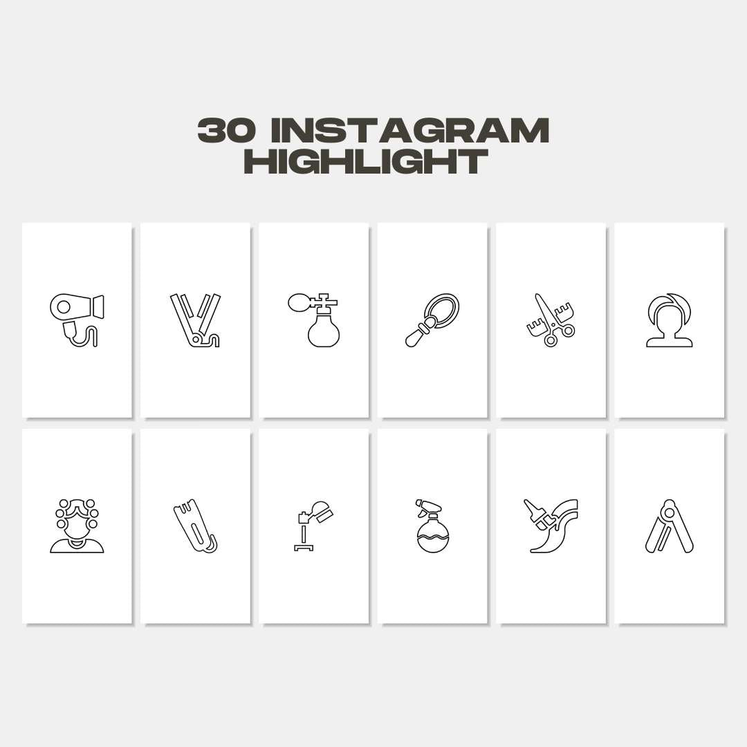 120 Hairstylish White Instagram Post - Social Media Canva Template