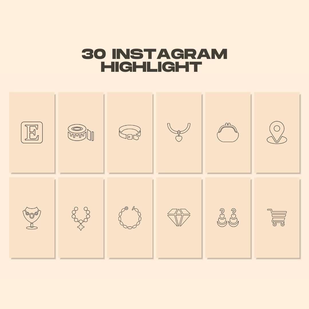 120 Jewelry Cream Instagram Post - Social Media Canva Template