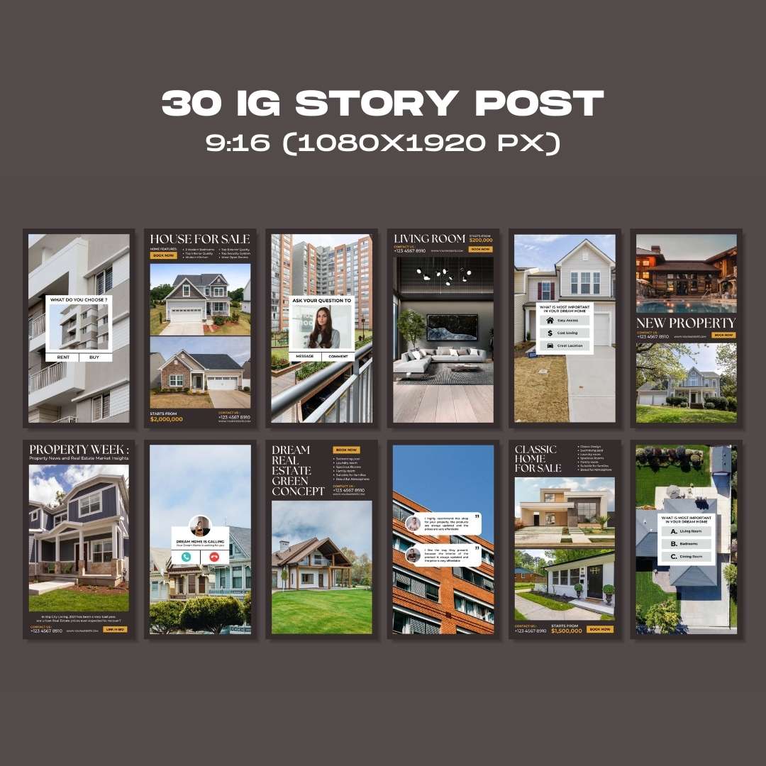 120 Real Estate Brown Instagram Post – Social Media Canva Template, Real estate Canva templates for agents & brokers