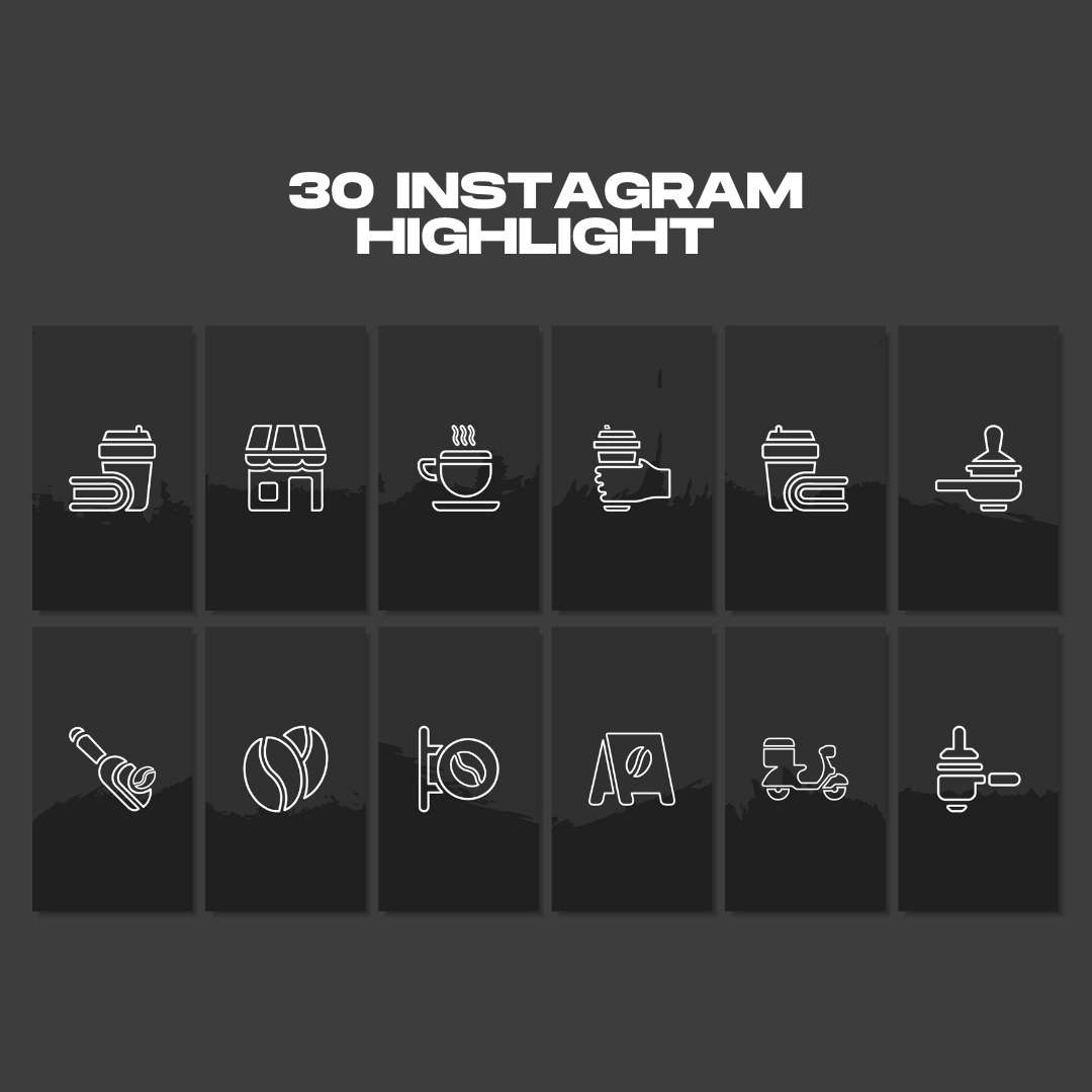 120 Coffee Black Instagram Post - Social Media Canva Template