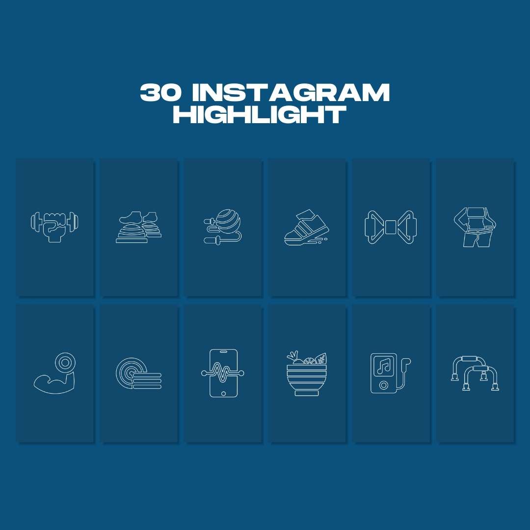 120 Fitness Blue Instagram Post - Social Media Canva Template