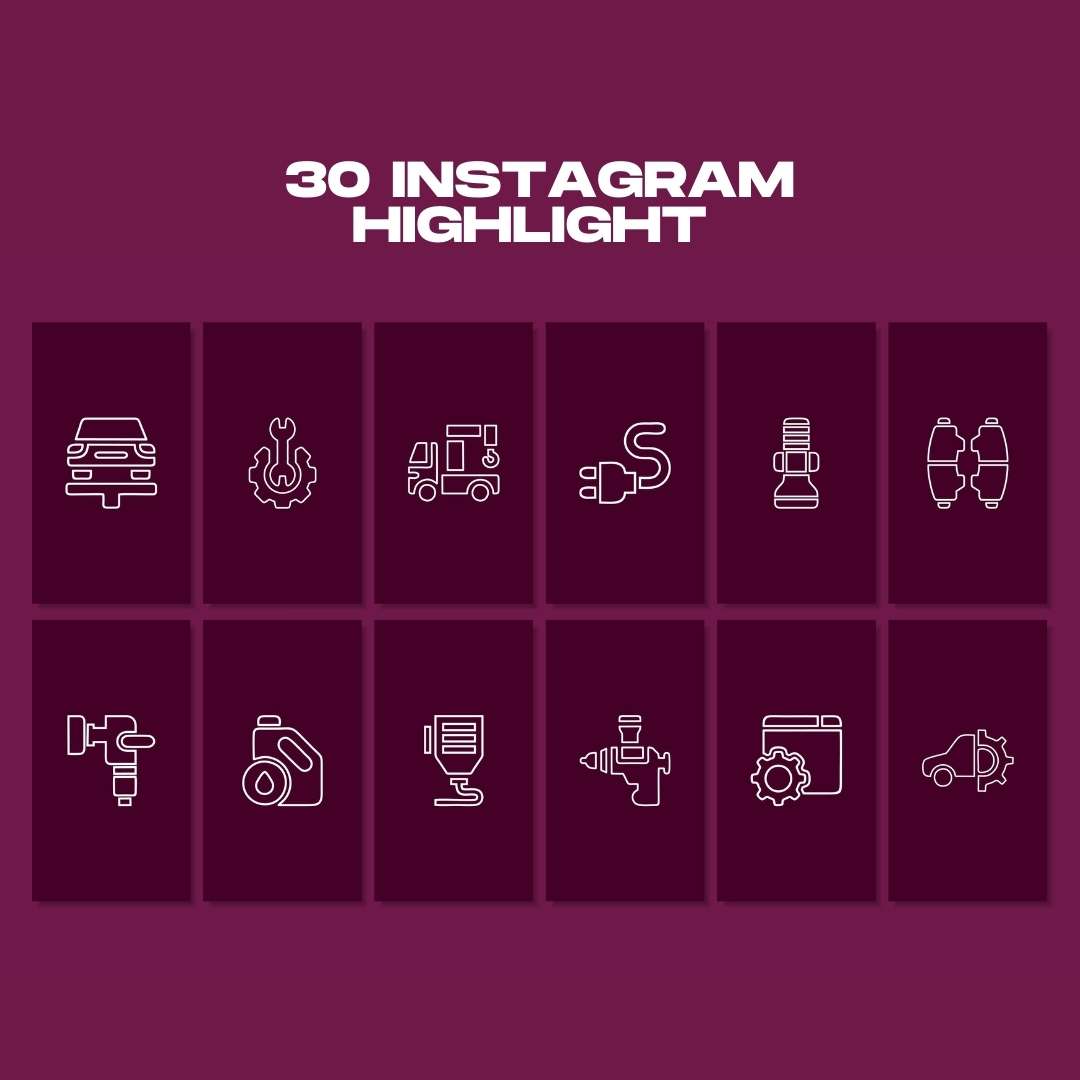 120 Mechanic Purple Instagram Post - Social Media Canva Templates