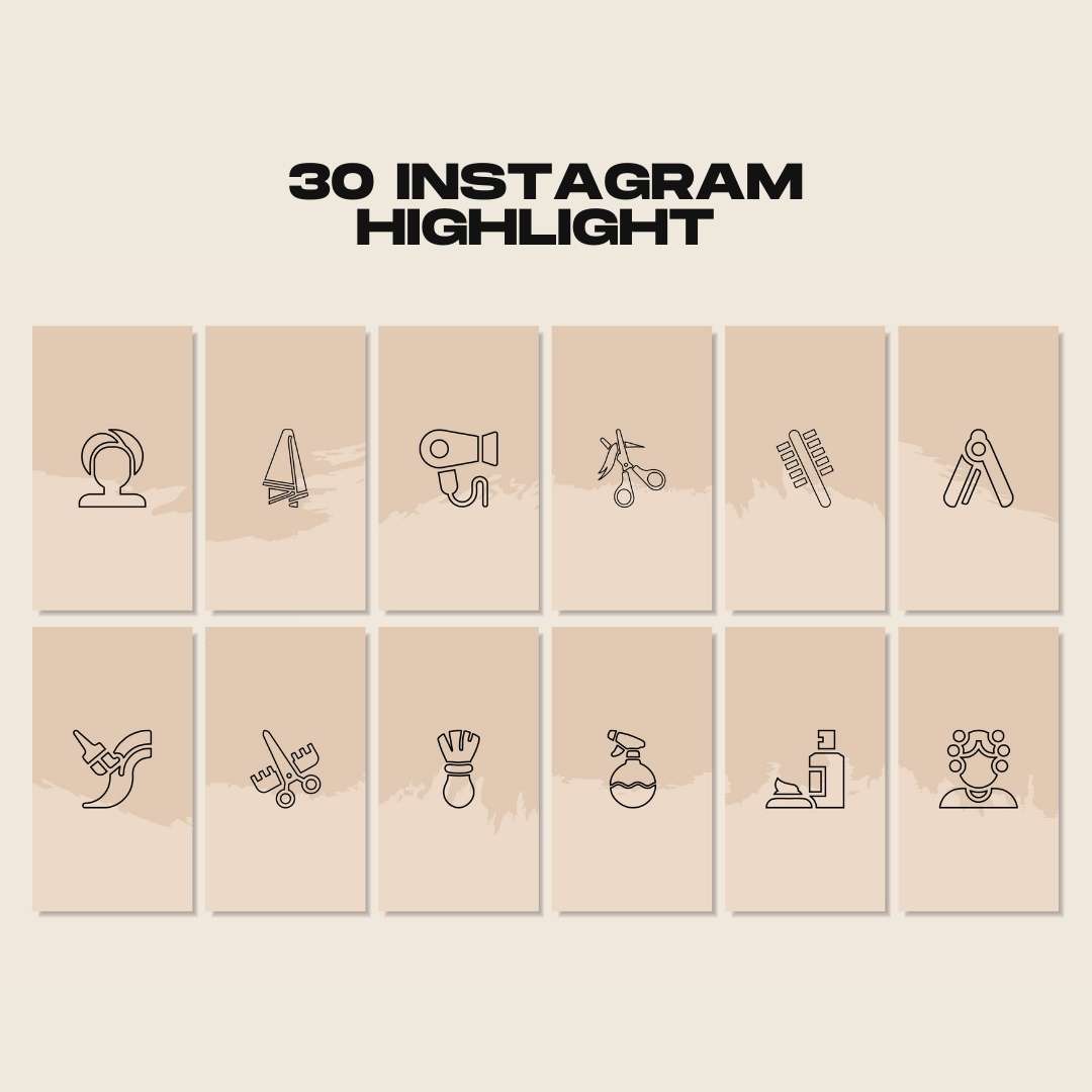 120 Hairstylish Cream Instagram Post - Social Media Canva Template