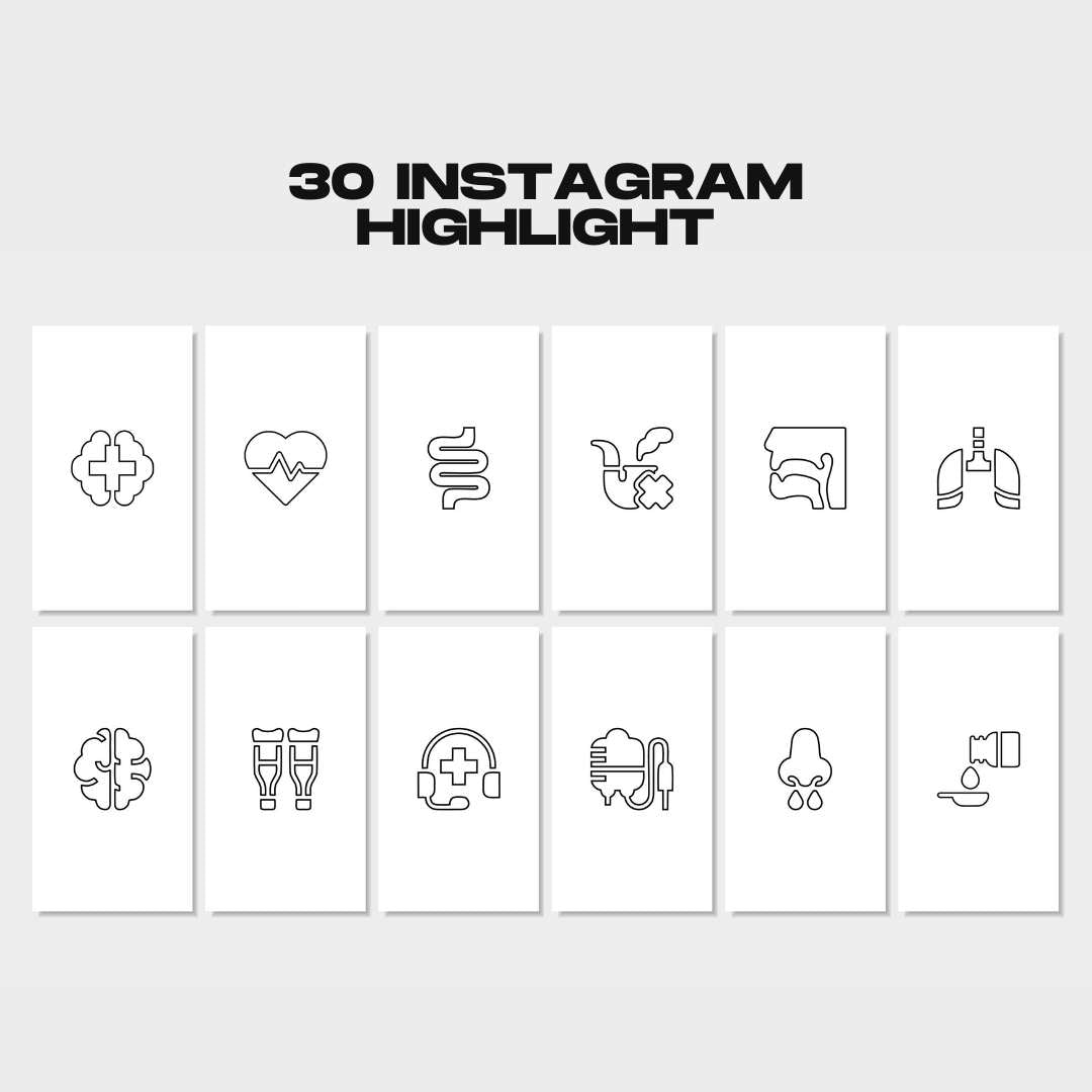 120 White Green Medical Instagram Template – Social Media Canva Template