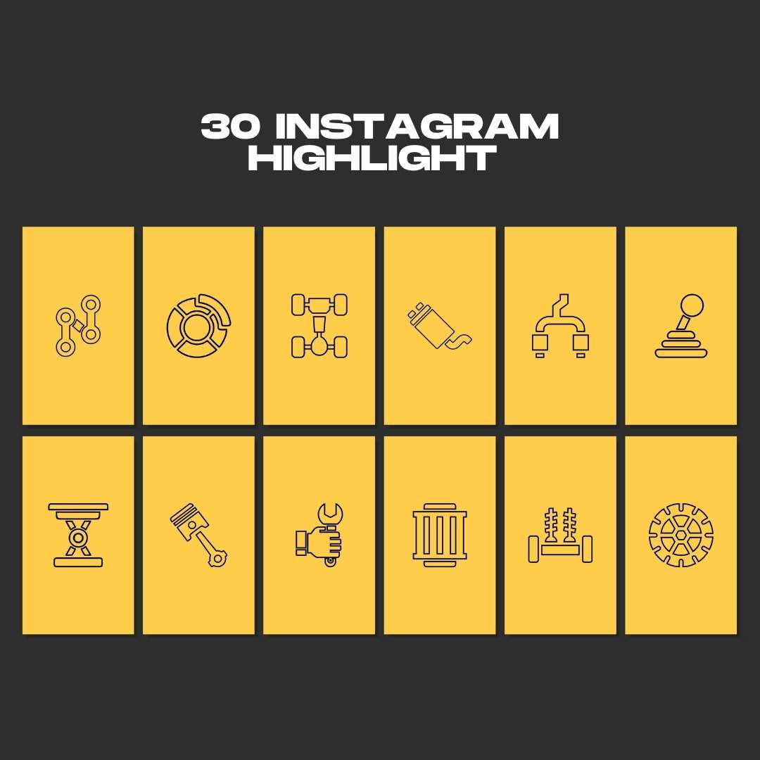 120 Mechanic Yellow Instagram Post - Social Media Canva Templates