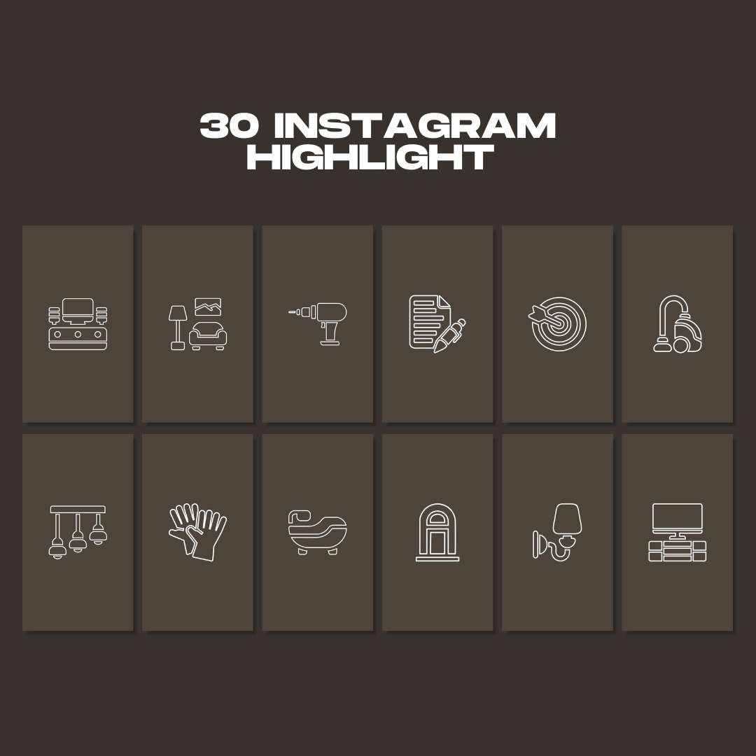 120 Interior Dark Brown Instagram Post - Social Media Canva Template