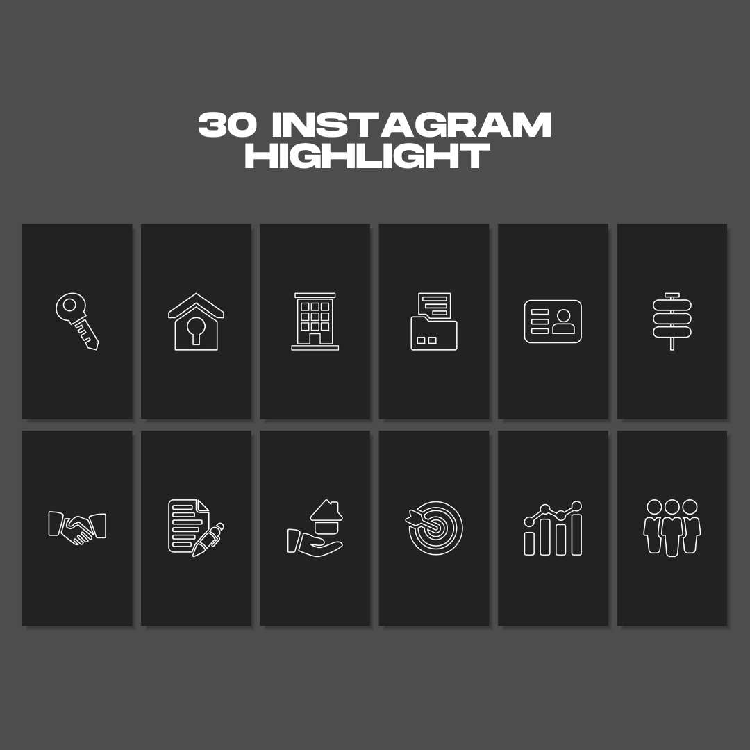 120 Black Real Estate Instagram Post – Social Media Canva Template for Property and Real Estate Agent