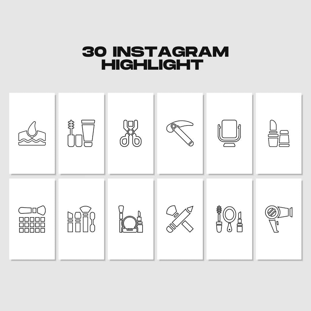 120 White Make Up Instagram Template – Editable Social Media Canva Pack