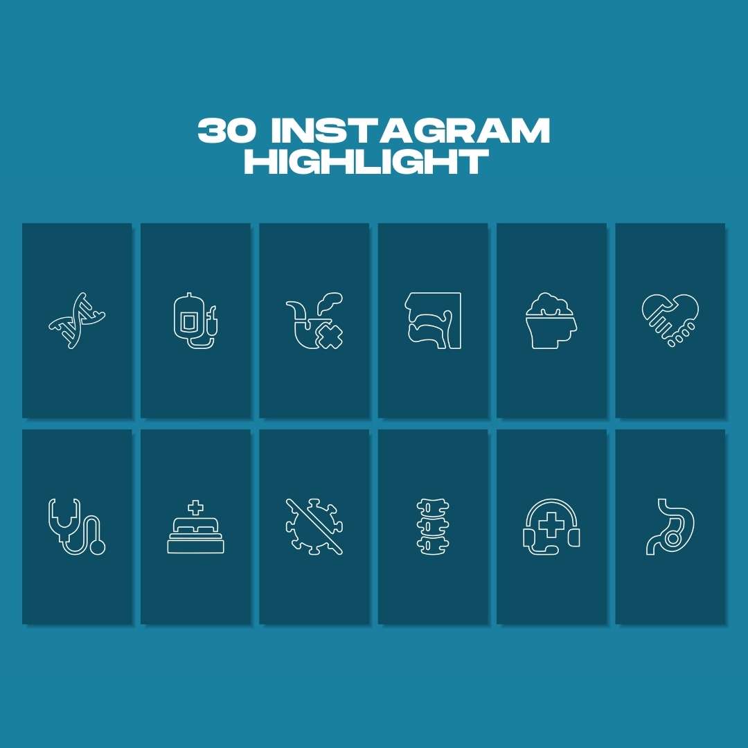 120 Blue Medical Instagram Template – Social Media Canva Template