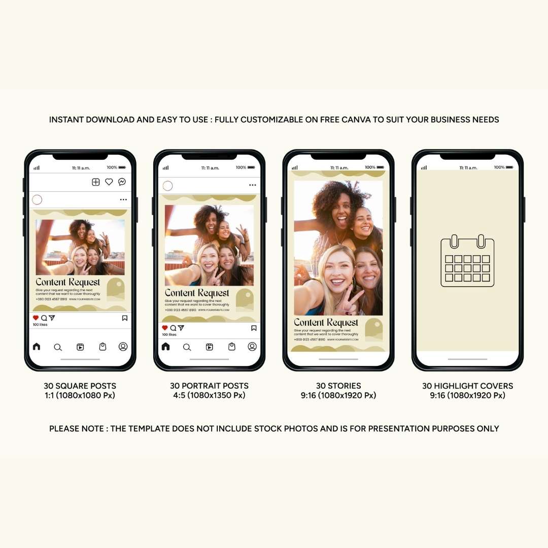 120 Mental Health Business Instagram Post – Social Media Canva Template