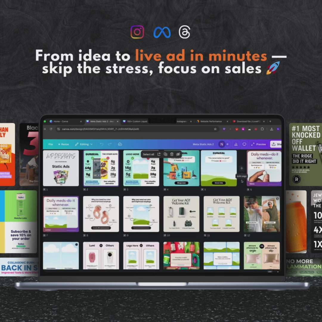 1.500+ High-Converting Facebook & Instagram Ad Templates Bundle