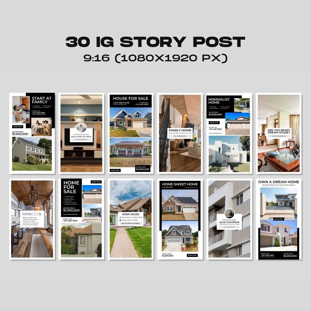 120 Real Estate White Instagram Post – Social Media Canva Template