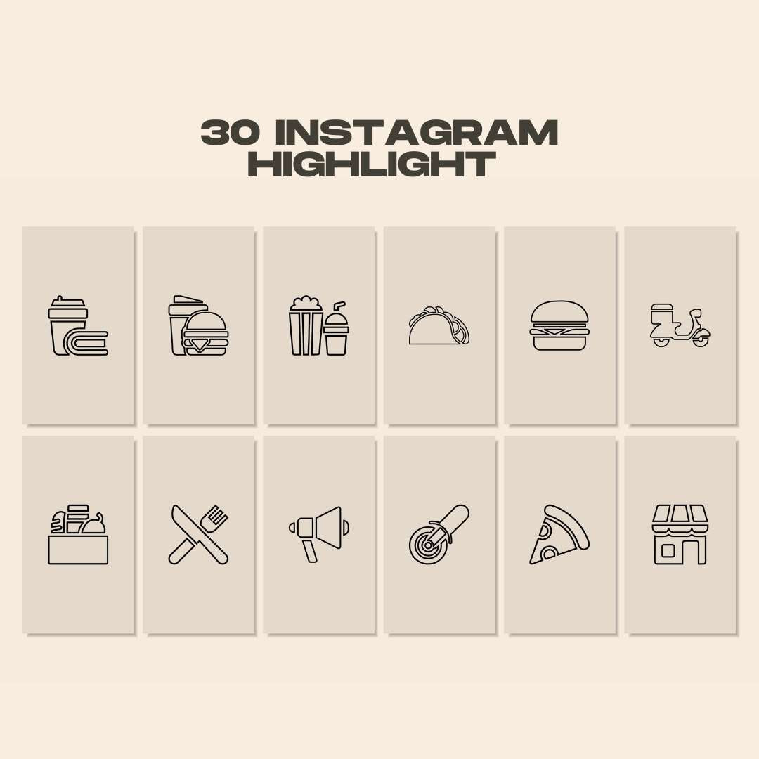 120 Beige F&B Restaurant Instagram Post – Social Media Canva Template