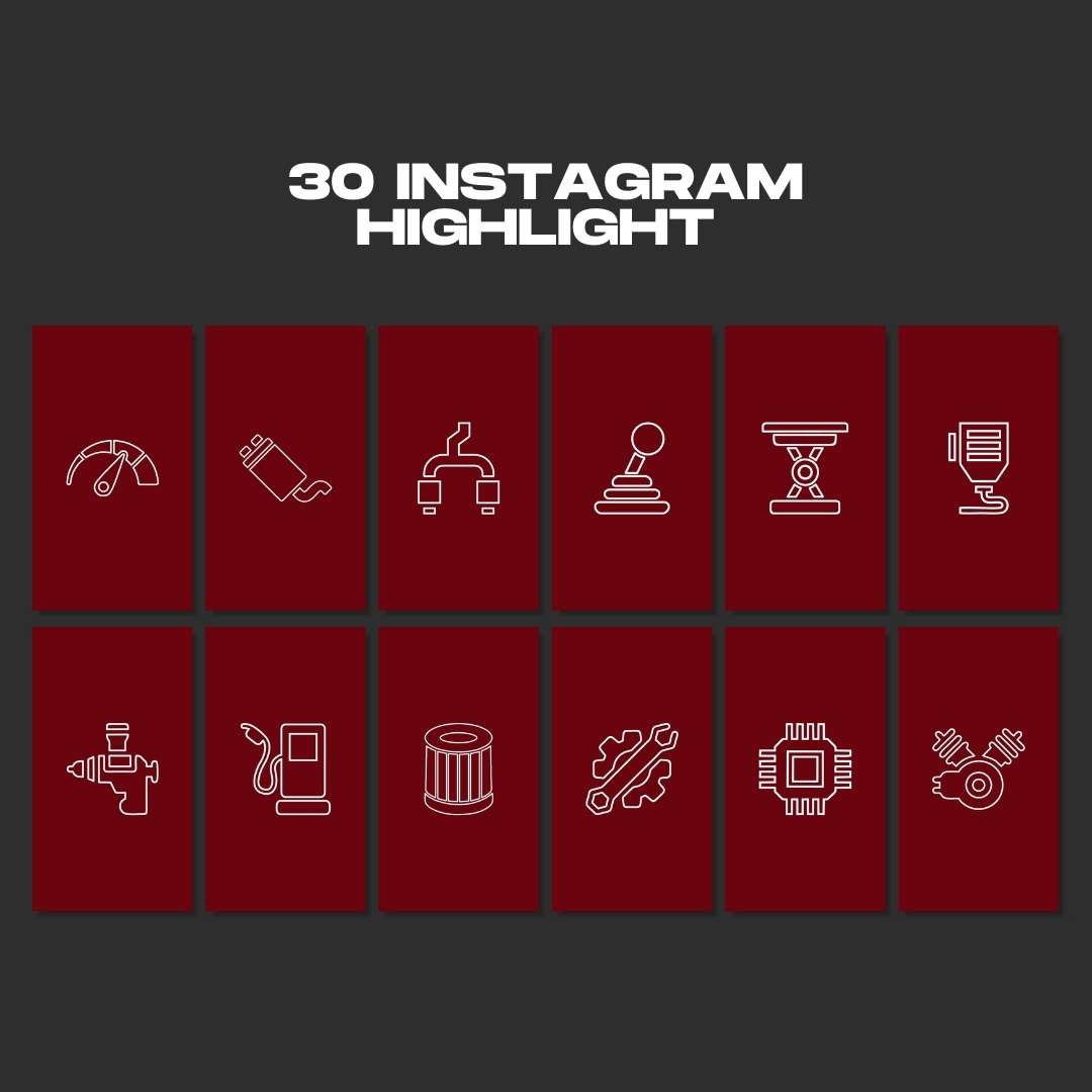 120 Mechanic Black Instagram Post - Social Media Canva Templates
