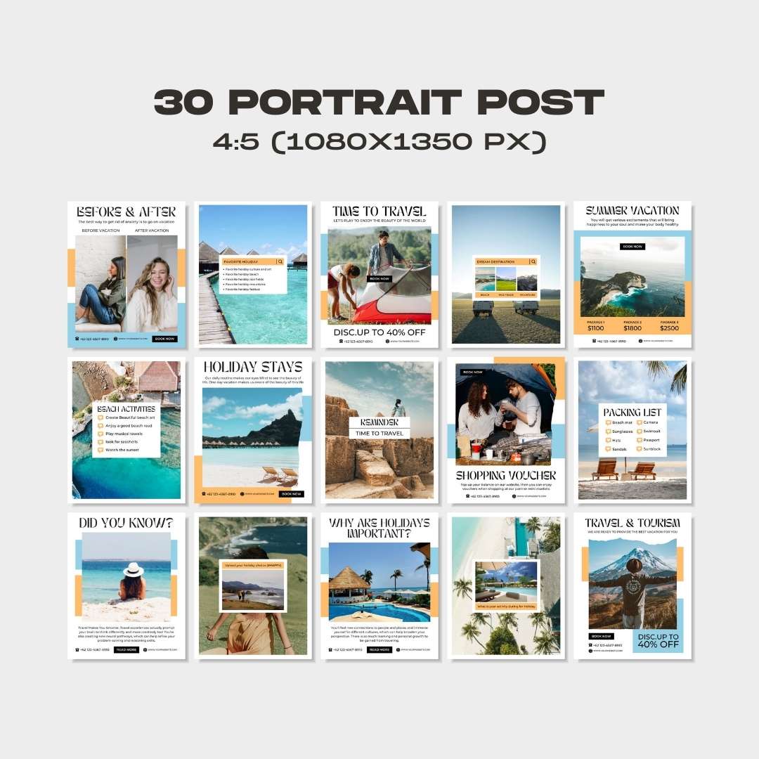 120 Tour Agency Instagram Post – Social Media Canva Template