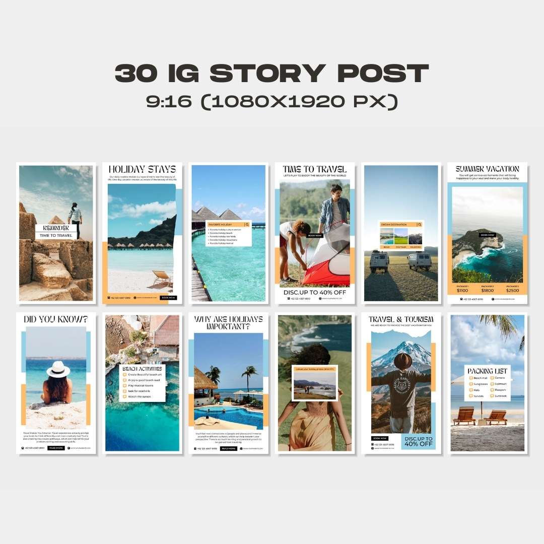120 Tour Agency Instagram Post – Social Media Canva Template